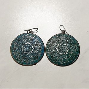 Unique Blue Pendant Earrings